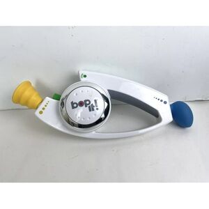 BOP IT! Talking Handheld Electronic Reflex Game White 2008 Hasbro TESTED Working